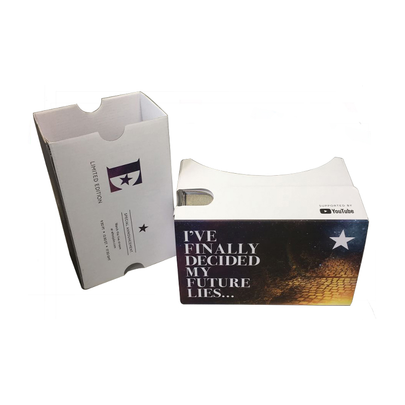 Cmyk Printing Branded 37mm Vr Cardboard Lens Google Cardboard Vr Viewer Cardboard Vr Headset 3D Video Glasses