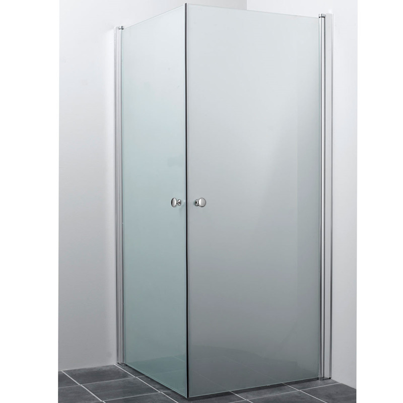 Suez Square Corner Pivot Opening Door Sanitary Ware Glass Shower Enclosure