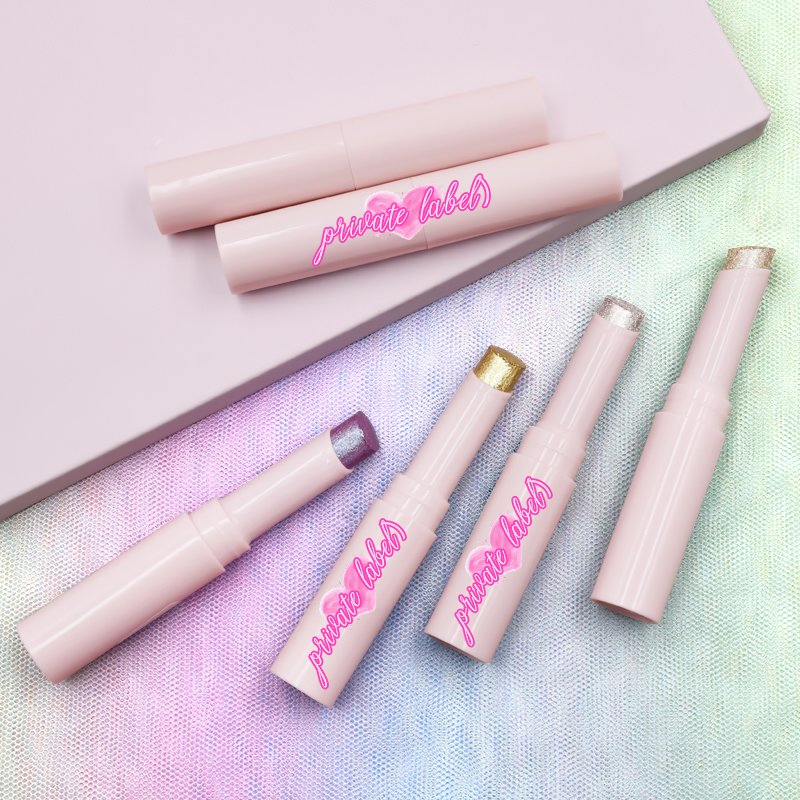 Private Label Vegan Brightening High Pigment Pink Packaging Jelly Highlighter Stick