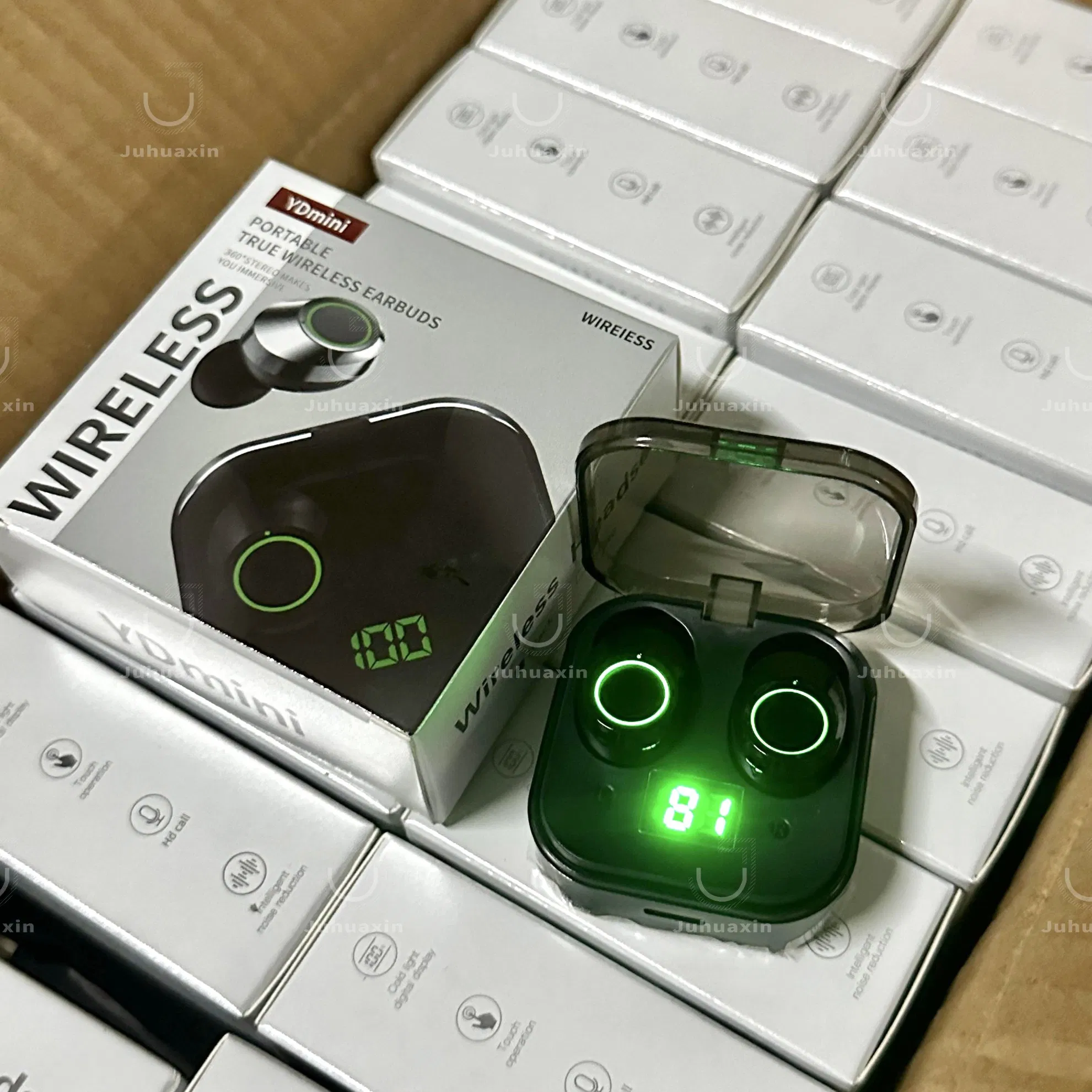 Wireless Headsets Bluetooth Earphones Clock Digital Display Earpieces Yd Mini Music Headphones Tws