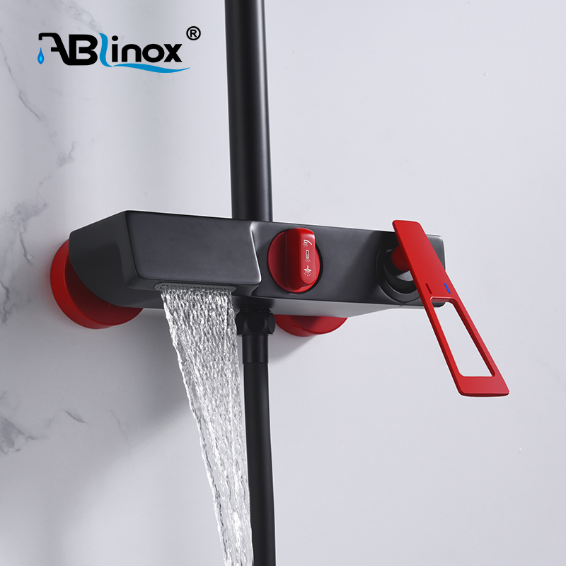 Душевая система с верхним душем ABLinox, квадратная