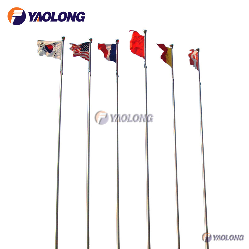 304 304L 316L Stainless Steel Flag Pole with Hand Crank