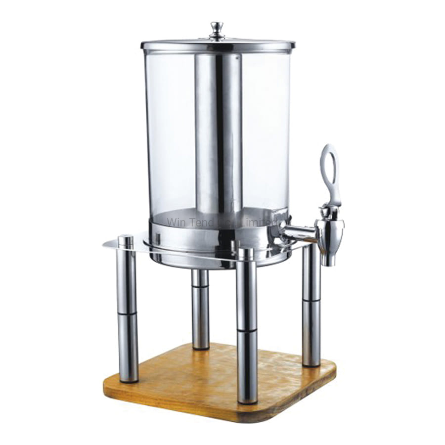 Luxurious Design Juice Dispenser with Burma Teak Wooden Base