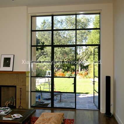 Modern Hot Sell French Style Wrought Iron Steel Windows Doors