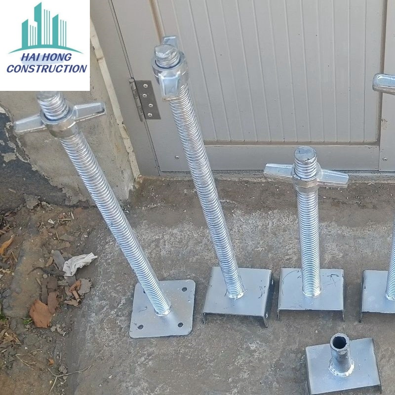 China Factory Custom Steel Prop Frame Scaffolding Hollow Solid Screw Adjustable Support Base Jack