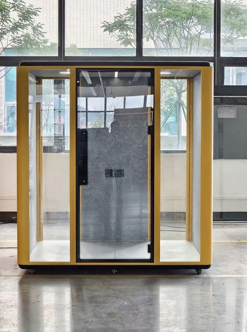 Ventilated Soundproof Phone Pod for Office Building Phone Booth