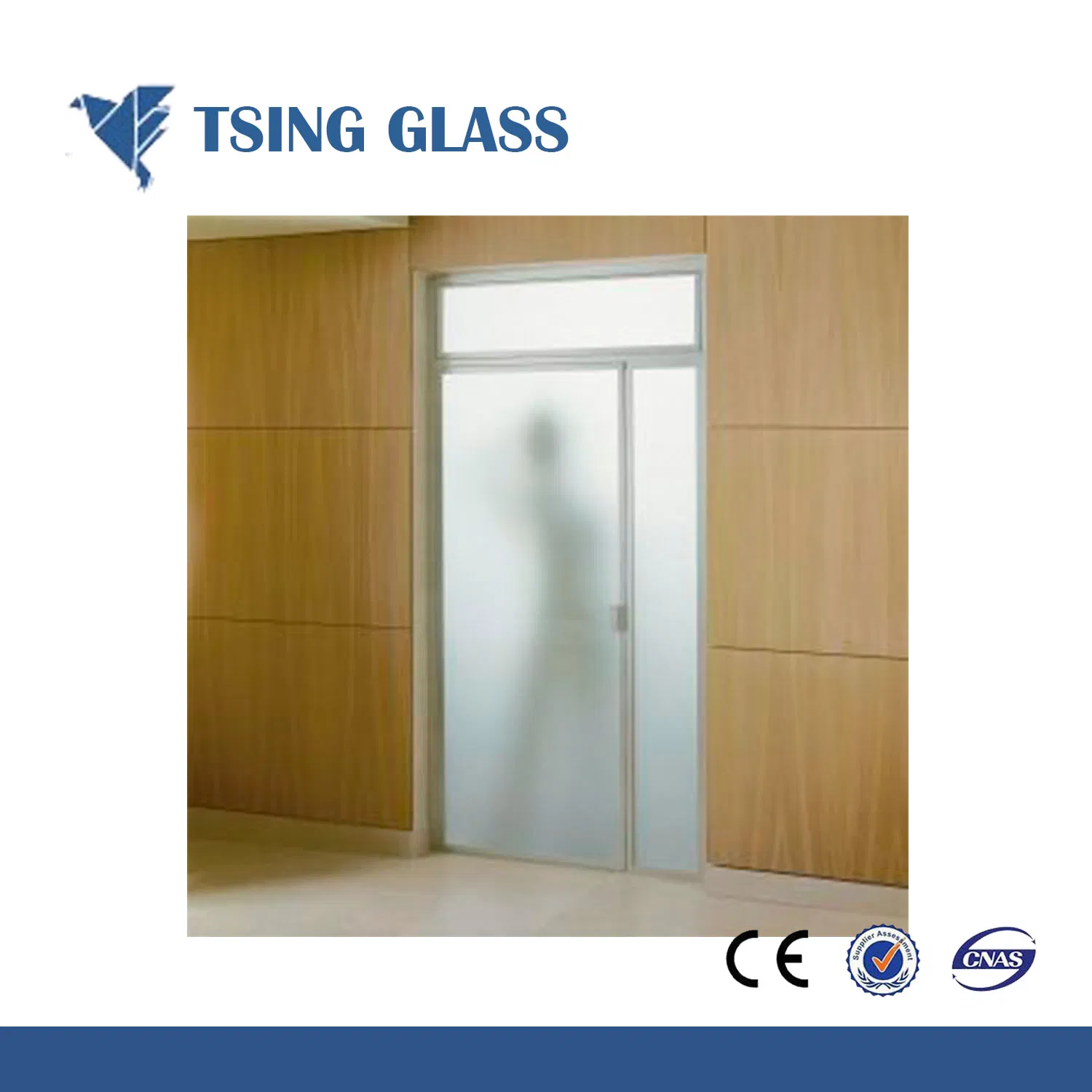 Frosted Glass / Sandblasted Glass / Acid Etched Glass for Building / Bathroom / Satirs