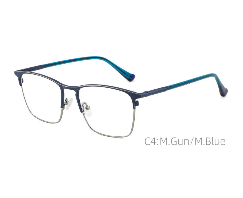 Wholesale Vintage Square Metal Glasses Double Bridge Glasses Eyewear Optical Eyeglasses