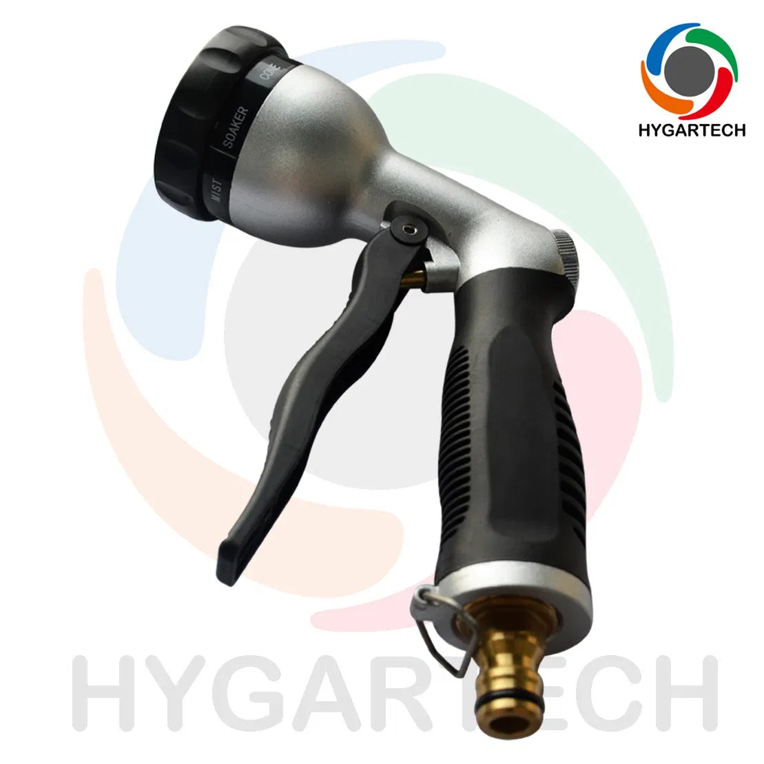 Metal 8-Model Garden Hose Nozzle Down Pressure Washer with Front Trigger Control