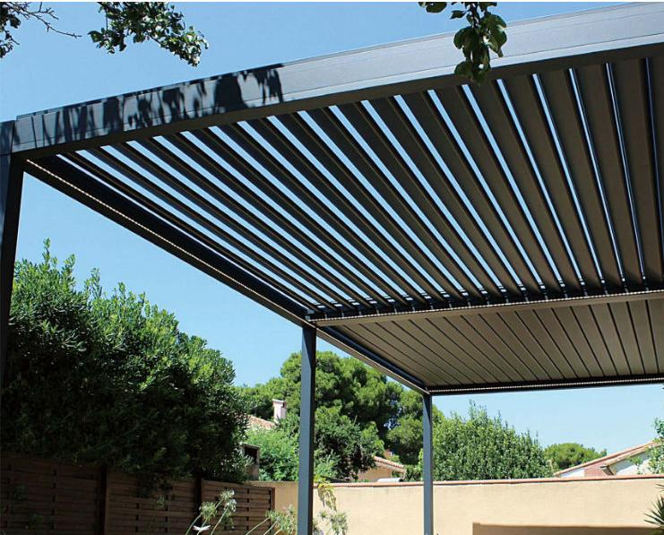 Sturdy Aluminum Pergola with UV-Resistant Fabric Canopy for Sun-Safe Outdoor Gatherings