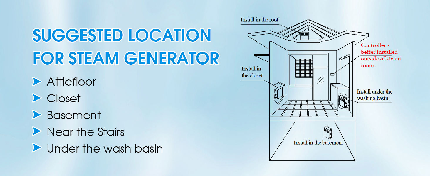 Парогенератор Diooist AT-90S для домашней сауны и душа