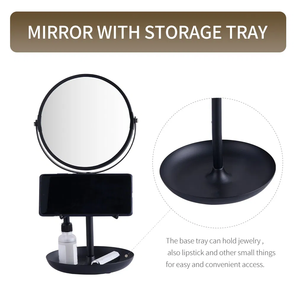 Double-Sided Vanity Makeup Mirror with 10X Magnification for Detailed Beauty