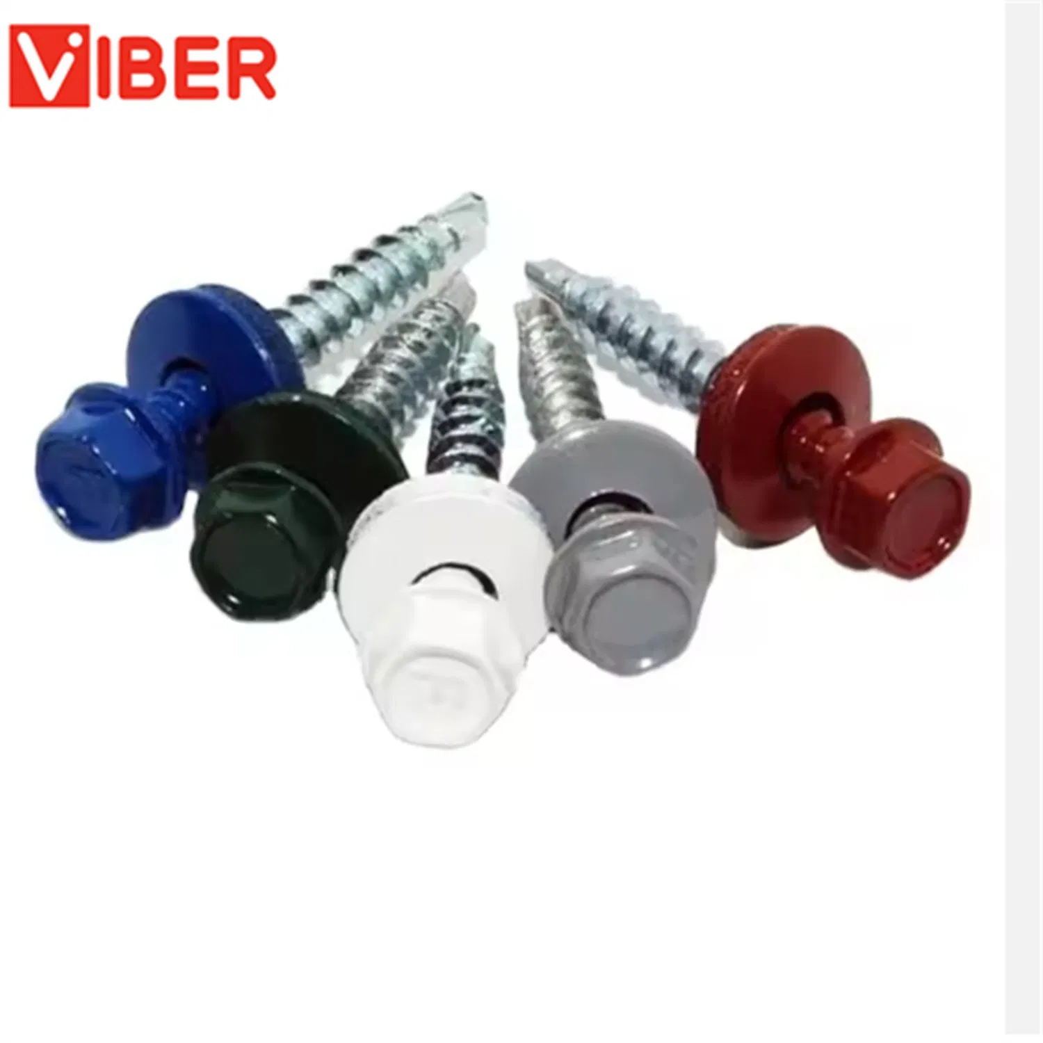 Durable Galvanized Metal Screws with Hex Head Design