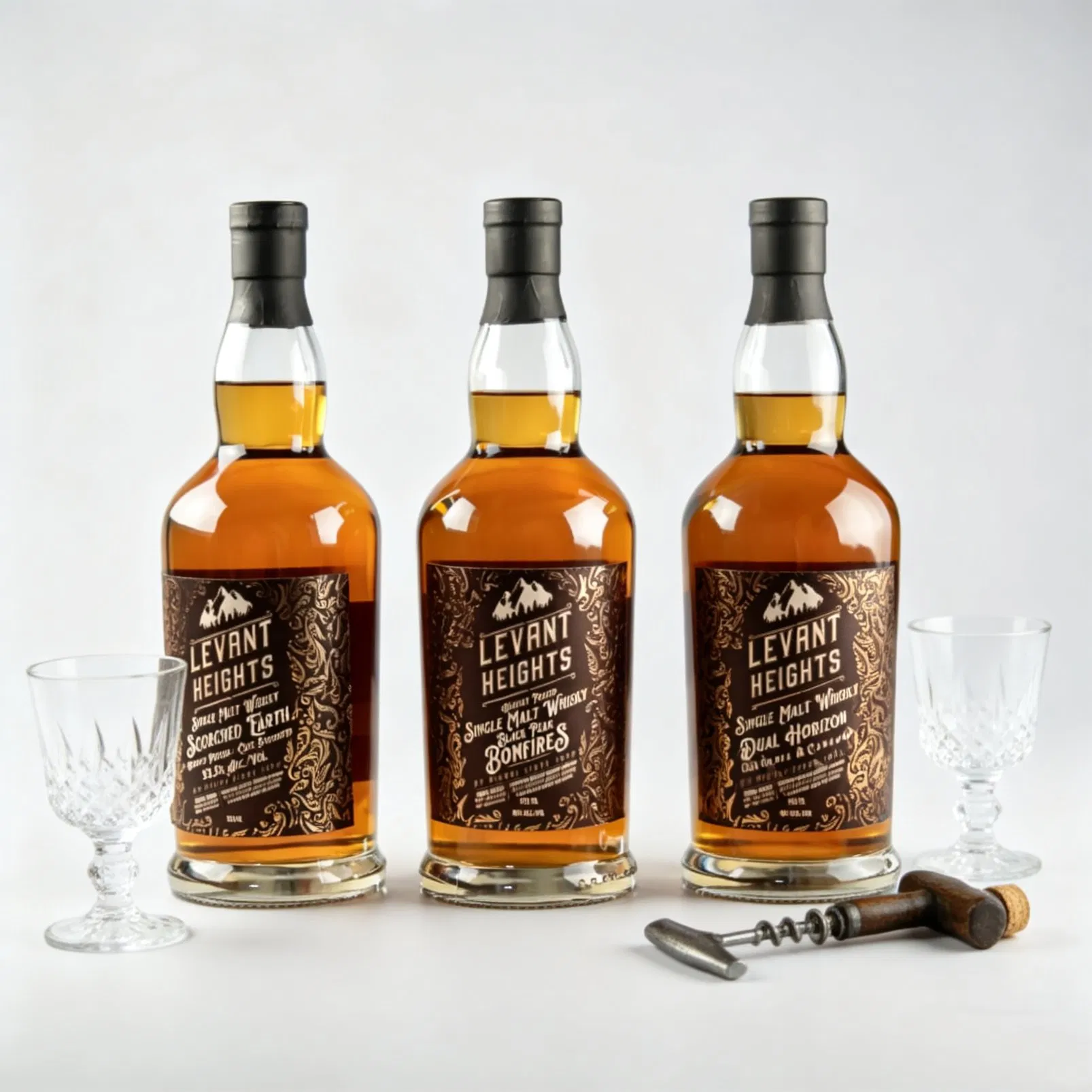 Стеклянная бутылка для виски 700 мл с логотипом