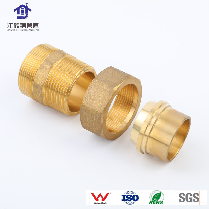 Lead-Free No-Pb Brass Double Thread Nipple Joint Union OEM Coupling Fittings