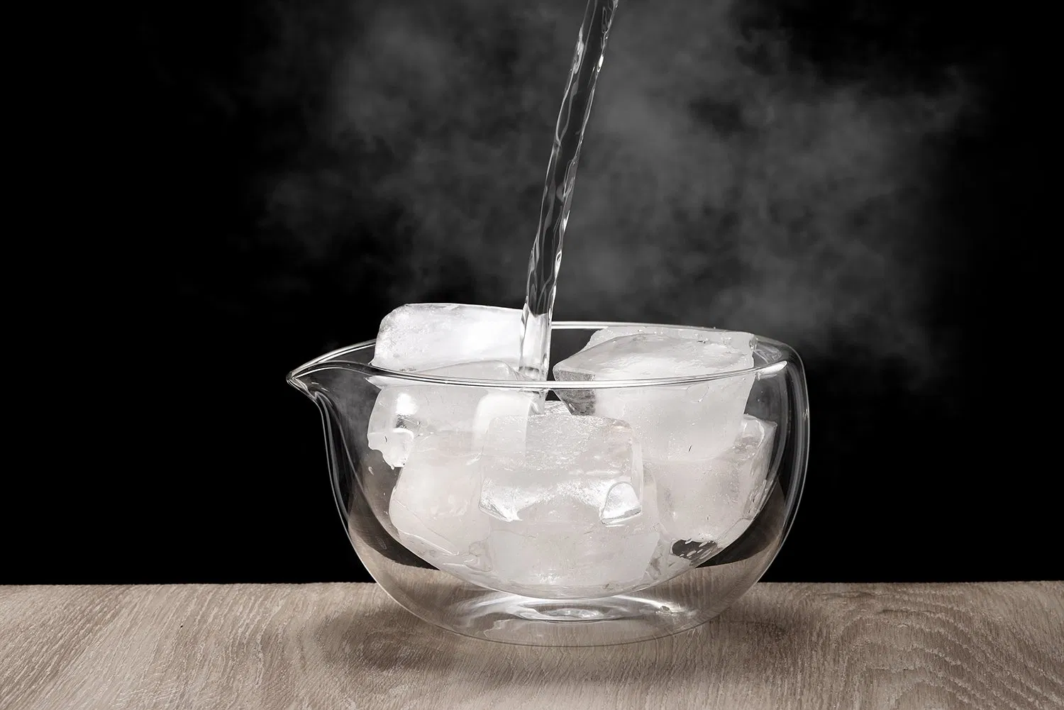 Двойная стеклянная чаша для кухни и сервировки