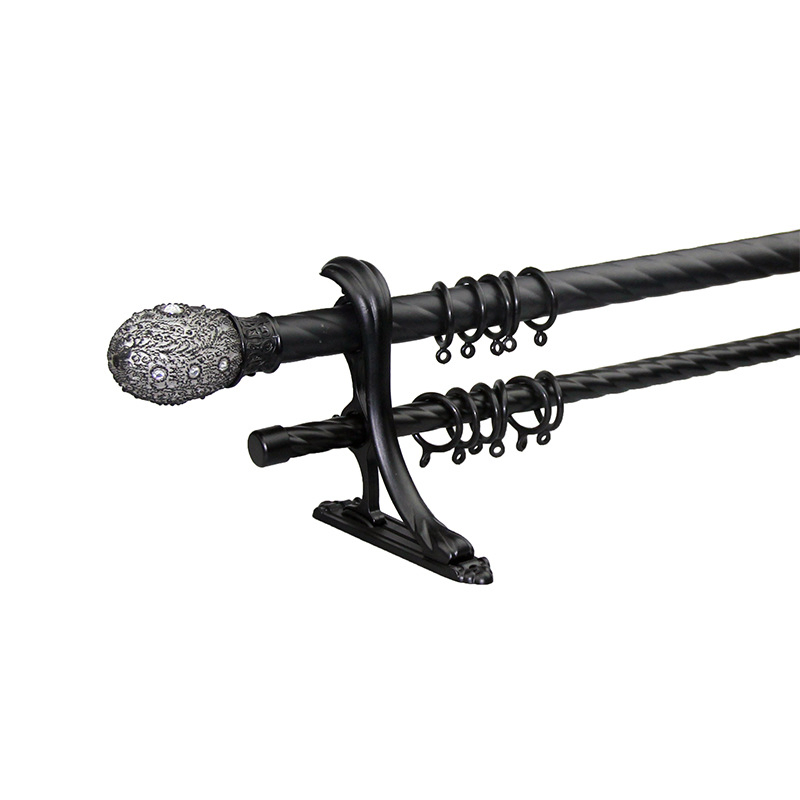 Window Hardware Attachment 28+19mm Double Resin Head Curtain Track Rail Roman Rod