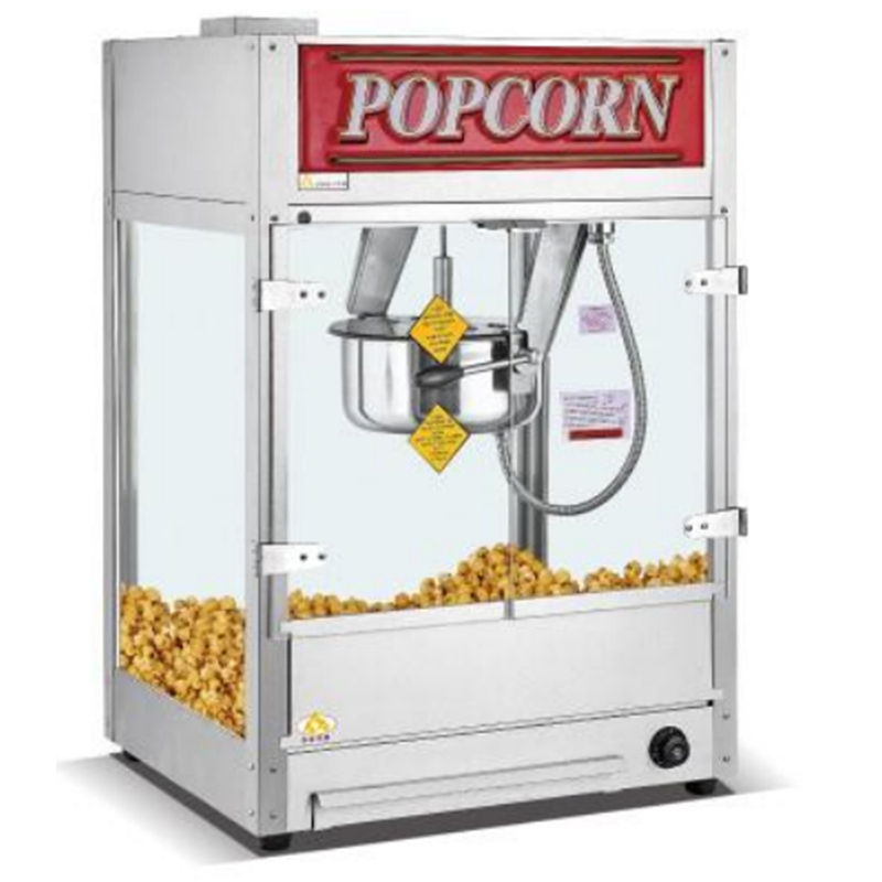 Stainless Steel Commercial Popcorn Machine Professional 16oz Caramel Popper Maker W Electric Cinema Stadium Popcorn Machine for Theater Concessions