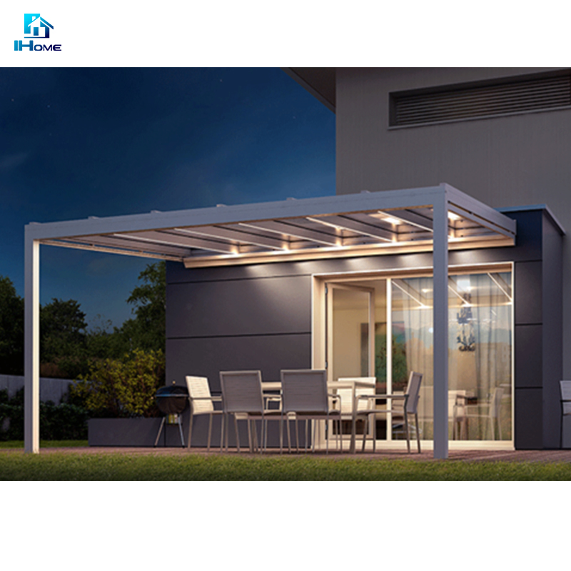 Freestanding & Wall Mounted Sunshade Rainproof Aluminium Louver Pergola Roof Outdoor for Living Areas