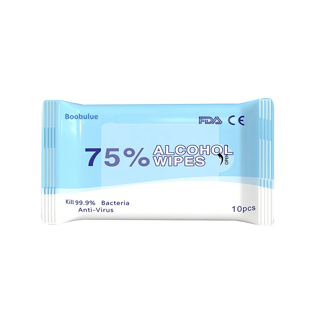 OEM Custom Antibacterial Soft Material Alcohol Cleaning Wet Wipe