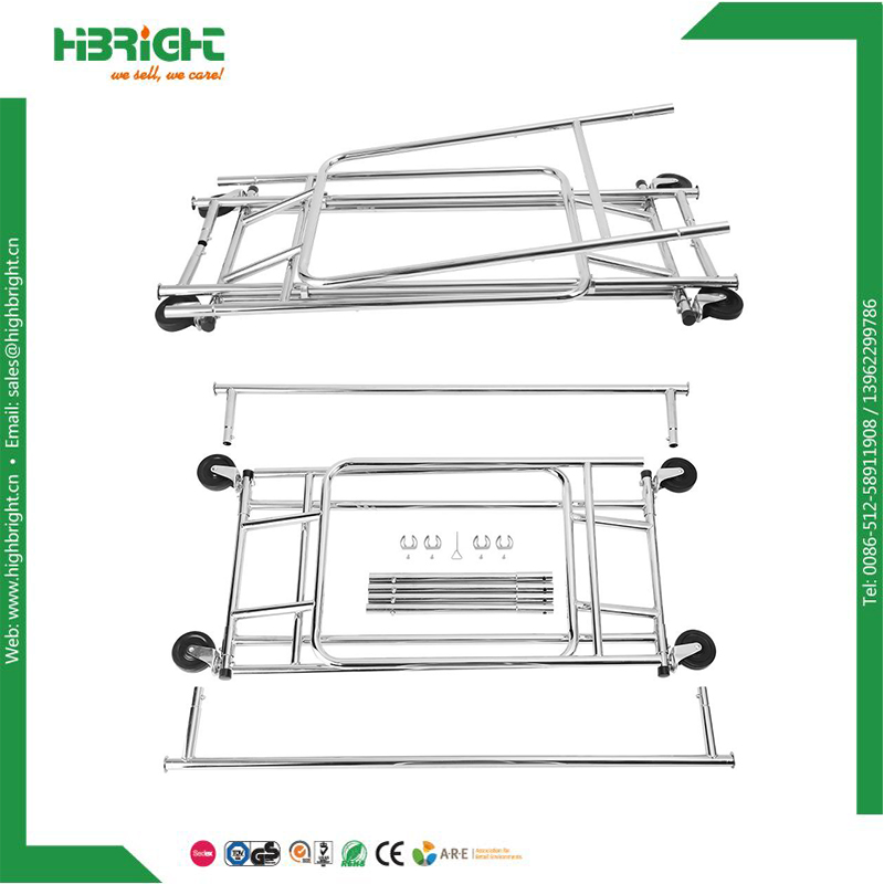 Collapsible Rolling Clothing Racks Foldable Clothes Rack