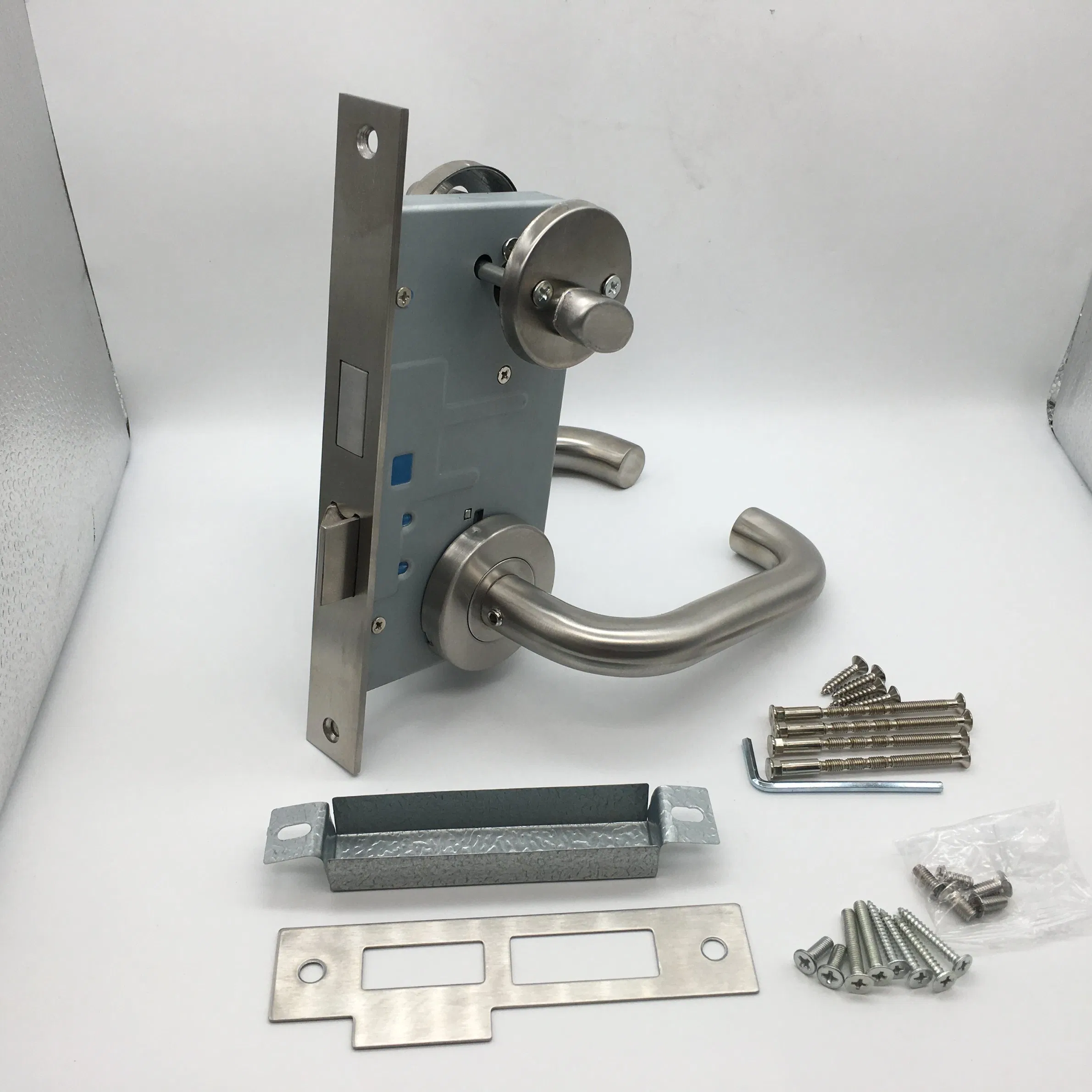 Commercial Office Building Satin Stainless Steel Lever Handle Fire Rated Fireproof Door Lock