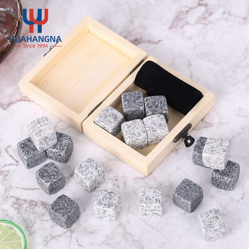 Камни для виски в деревянной коробке, набор для охлаждения