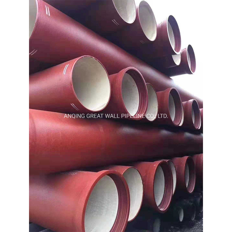 Premium ISO2531 Red Fusion Bonded Epoxy Coating Ductile Iron Pipe