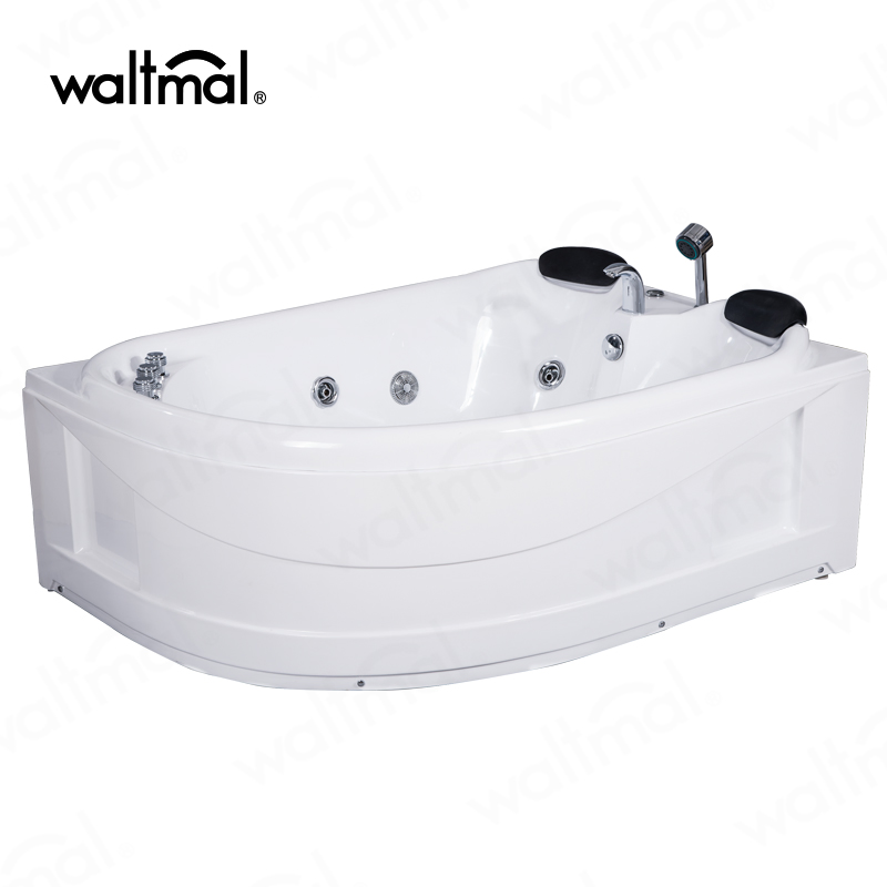 Угловая акриловая ванна с гидромассажем на двоих