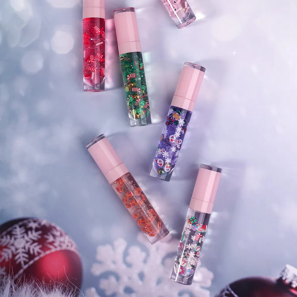 OEM Fruit Flavor Lip Plumper Moisturizing No Logo Lip Oil Clear Lip Gloss Christmas/Halloween