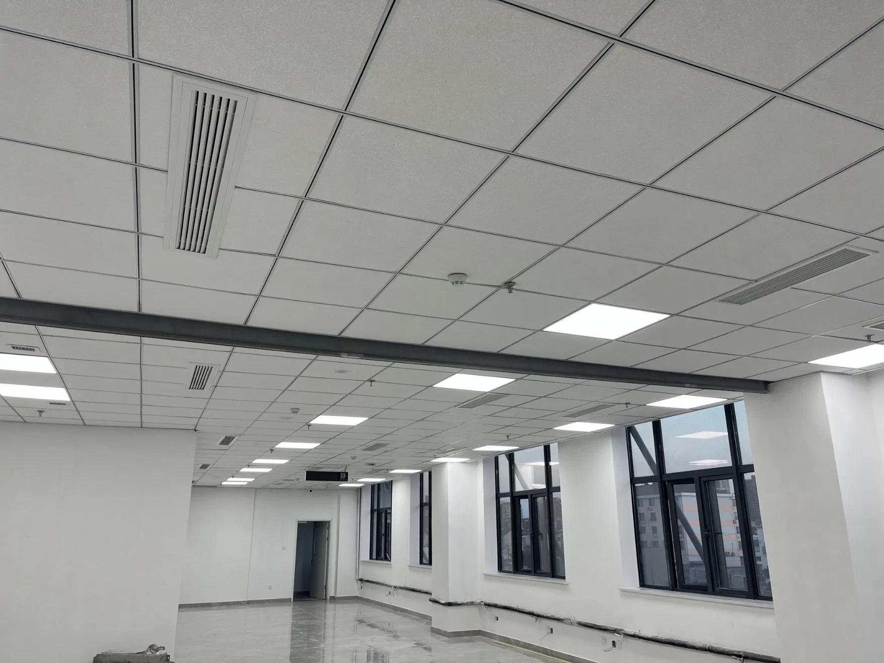 Sound Absorption Non-Combustible Ceiling Building Material Tegular Acoustic Insulation False Ceiling Panels for Hospital/Office/School Decoration