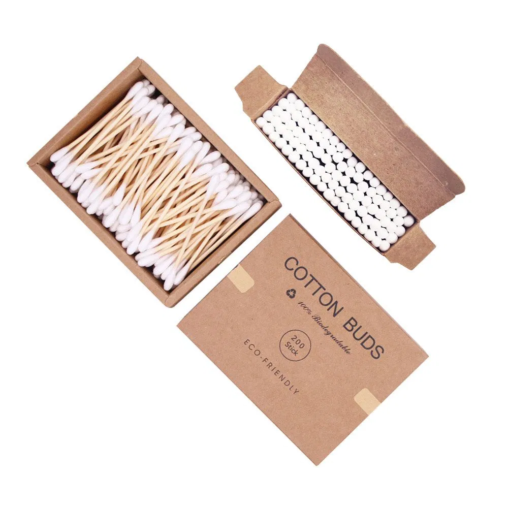 Plastic-Free Bamboo Cotton Swabs Pure Natural