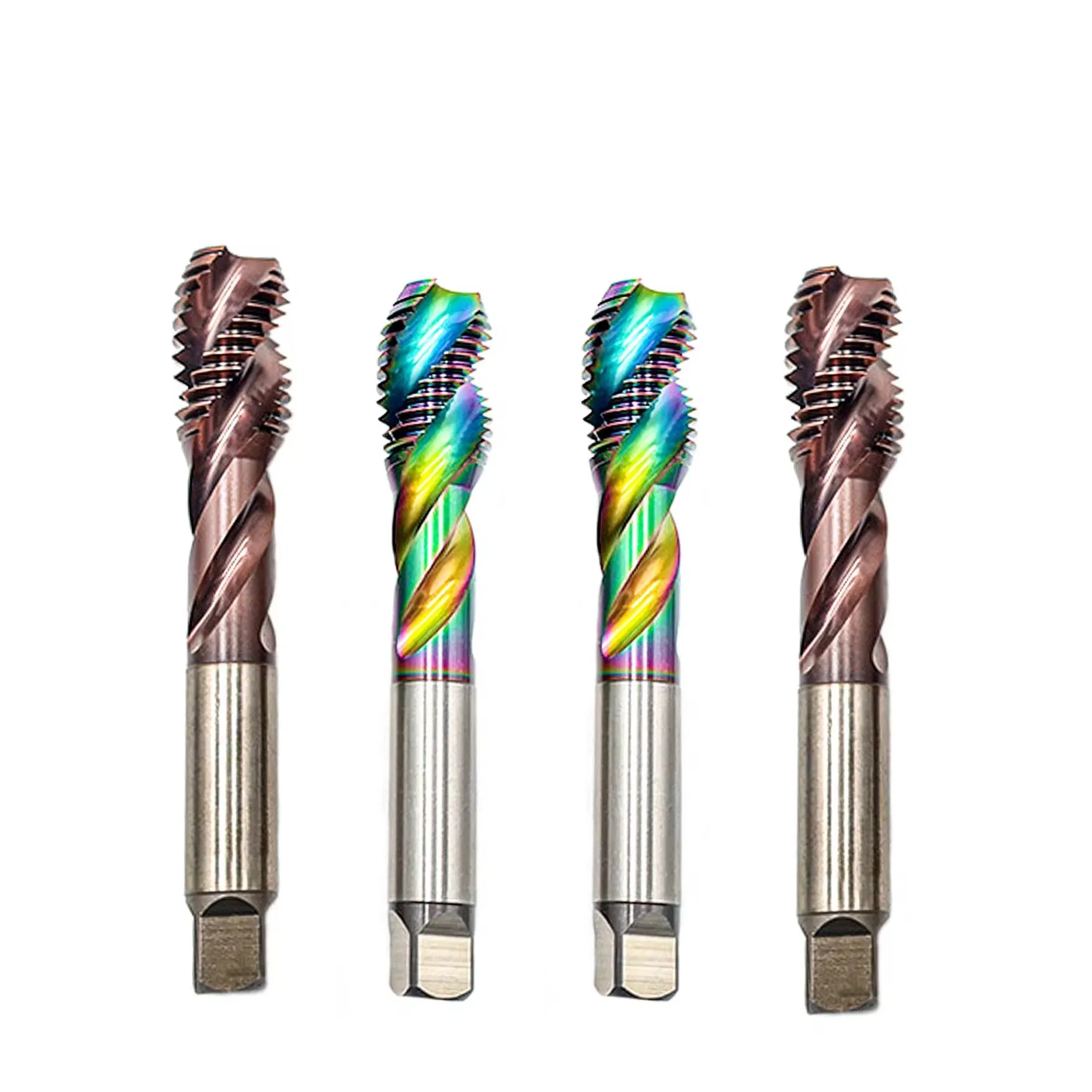 Спиральный метчик для алюминия, 2 зуба, кобальтовый с покрытием