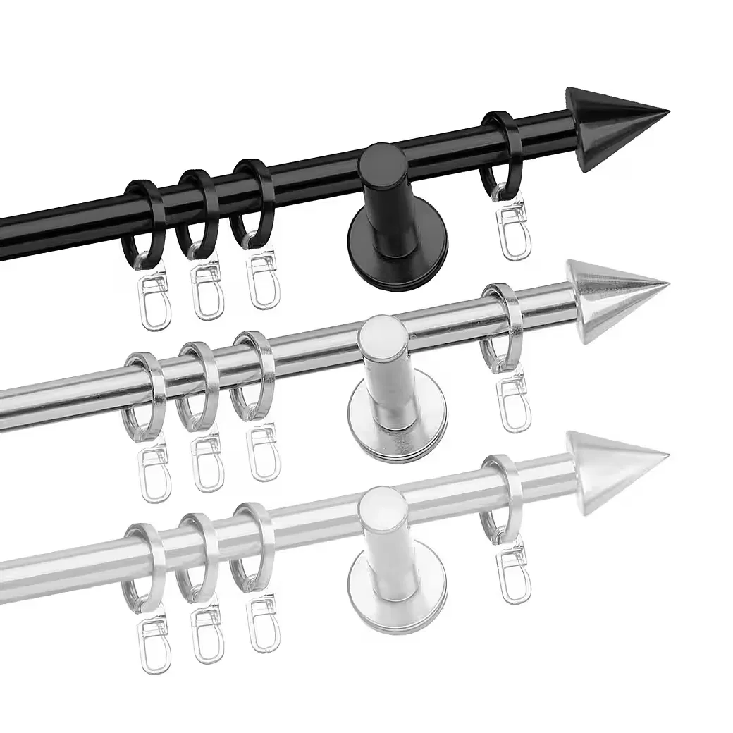 Direct Selling Metal Aluminium Profile Modern Heavy Duty Track Art Deco Curtain Rail Rod Set