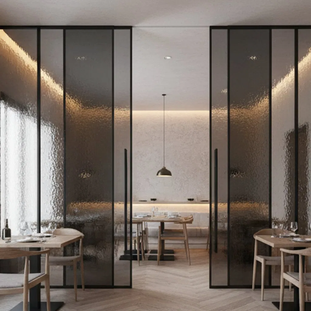 Crystal Clear Iridescent Glass Feature Wall Glass Laminated Glass
