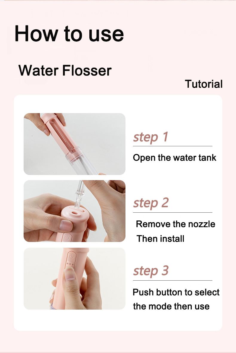 Ipx8 Mini Water Flosser Portable Dental Irrigator Oral Irrigator