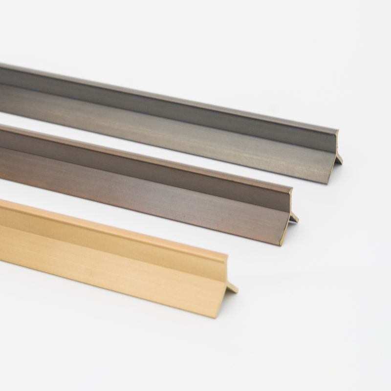 Factory Custom Brass Y Shaped Tile Trim Angle for Wall Corner Edging Trim Copper Extruded Profiles