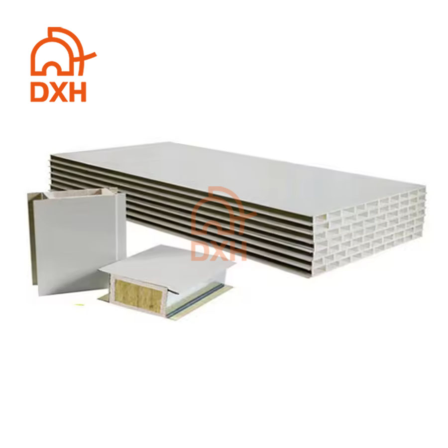 Daxiang Pre Fabrication Prefabricated House 75mm 100mm Thermal Insulation Exterior Insulation Wall Prefab Building Magnesium Oxide Rock Wool Sandwich Panel