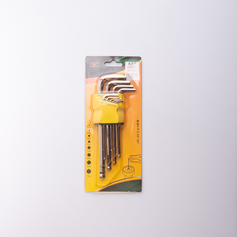 Packaged 9 PCS Torx Ball End Hex Key Wrench Set