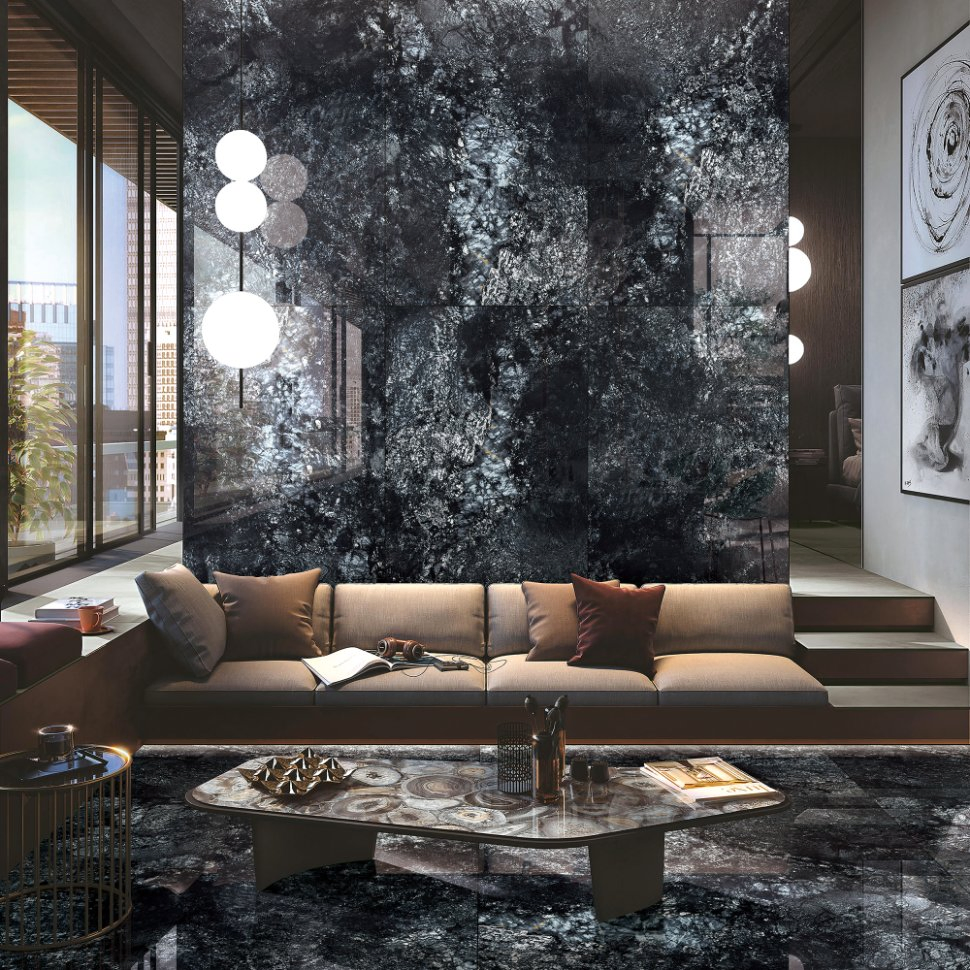 75ys336: 750X1500mm Galaxy Black Luxury Porcelain Tiles Use in Floor&Wall etc