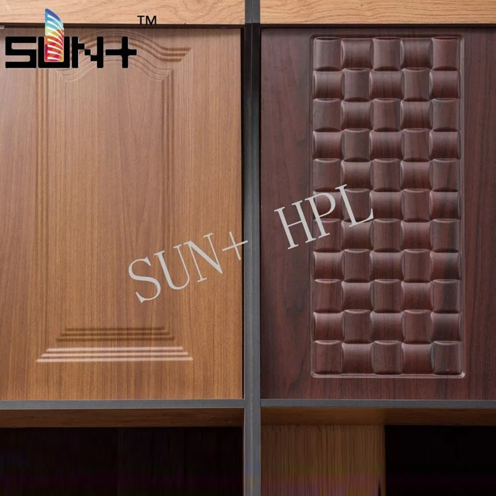 Woodengrain Cabinet Compact Fireproof HPL Panel High Pressure Laminate Board Door