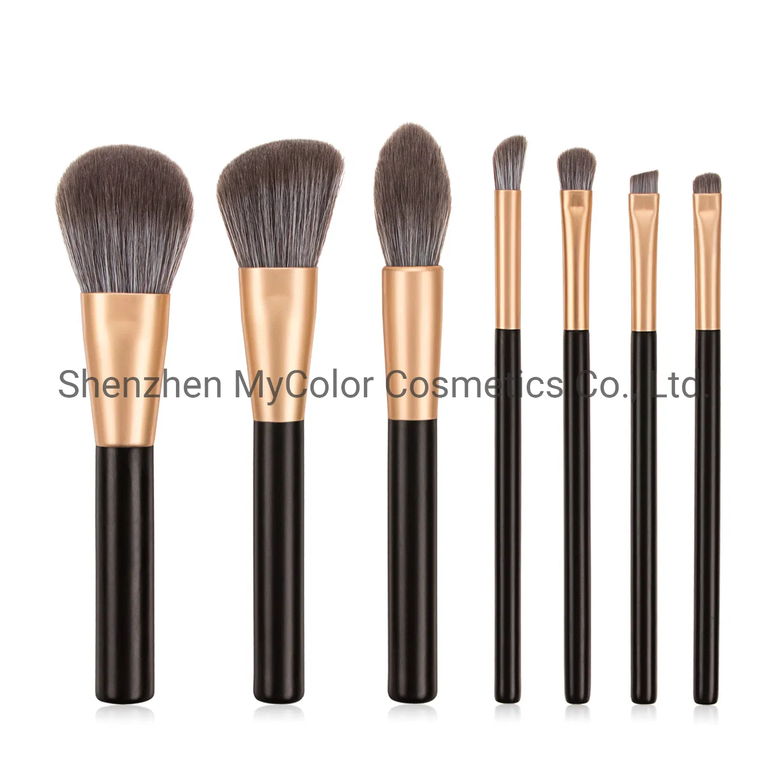 OEM Makeup Brushes Factory 7PCS Black Make up Brush Kit Cosmetic Brush Set Tool
