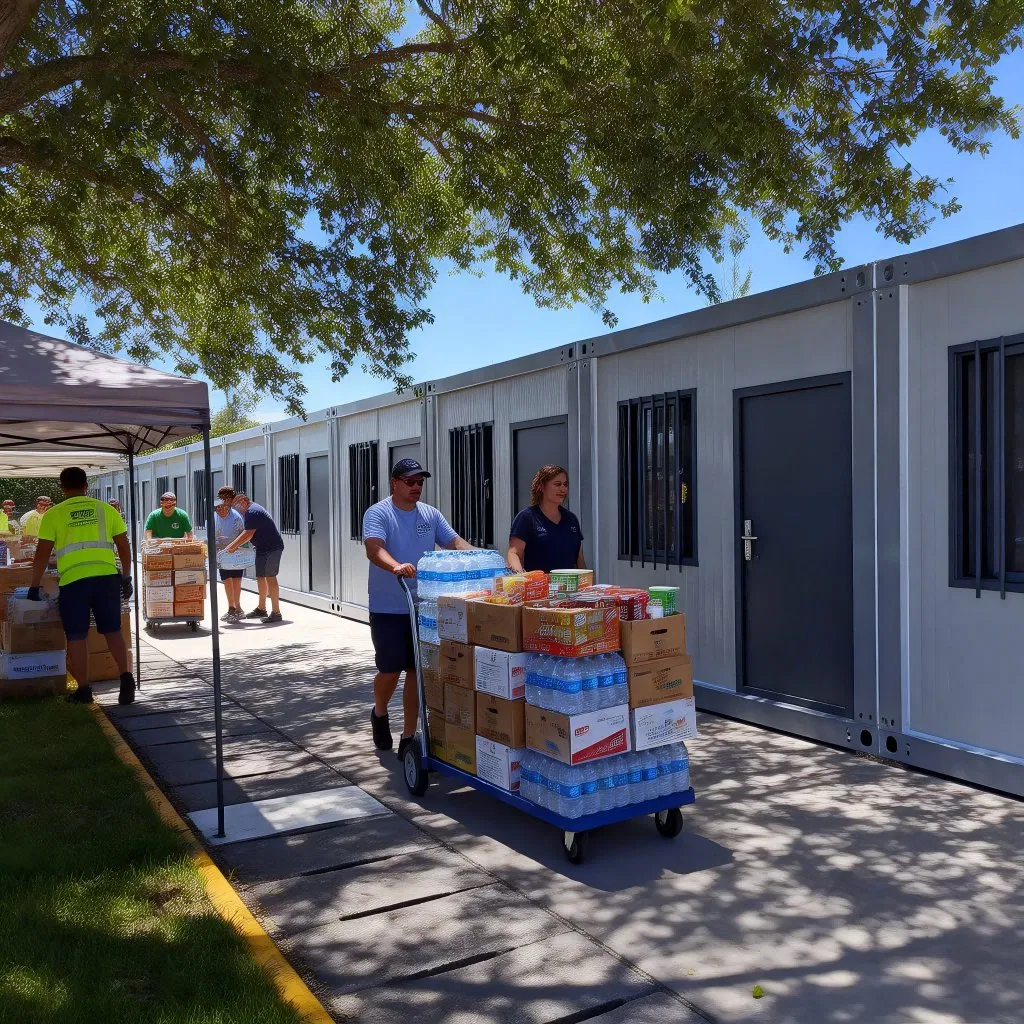 After War Rebuild Fast Built Container House Modular House for Temporary Residence Settlement Prefabricated House