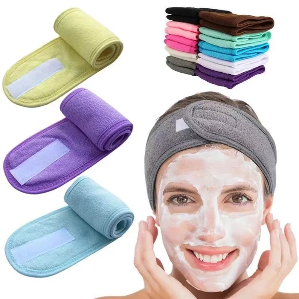 Adjustable Terrycloth Facial SPA Soft Elastic Makeup Skincare Wash Design Headband