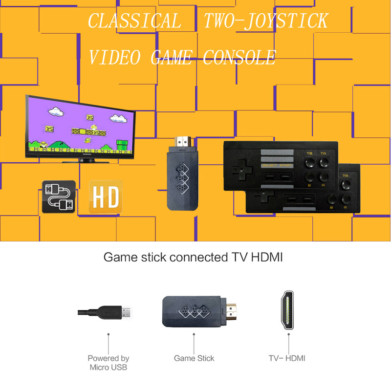 Wireless Controller Home TV Game Console HDMI HD 818 Gaming Nes 8-Bit