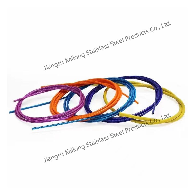 Source Factory Plastic Coated Stainless Steel Wire Rope 7*19 8mm