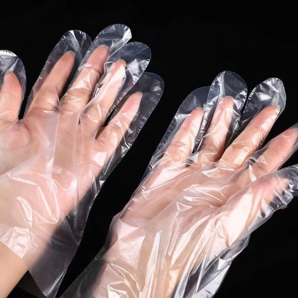 Kitchen Restaurant Food Grade PE Plastic Disposable Hand Gloves 100PCS Manufacture Disposable Gloves