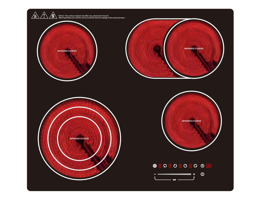 Built-in Ceramic Cooktop Placas De Cocina 4-Burner Anafes Empotrables