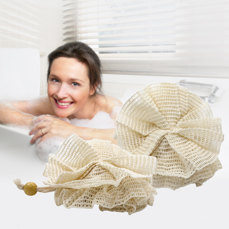 Exfoliate Body Scrubber Ball Puff Soft Cleansing Tool Bath Shower Mesh