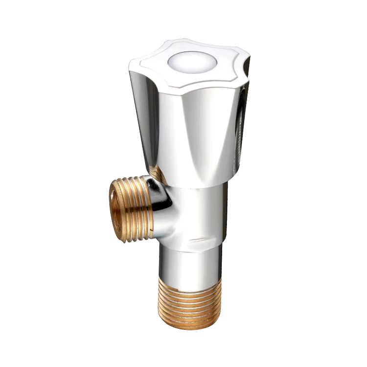 Customized Faucet Accessories Copper Chrome Stop 1/2 Angle Valve
